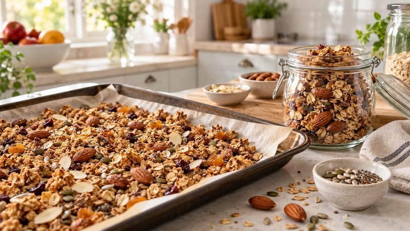 Granola maison croustillant : la recette de base et ses variantes